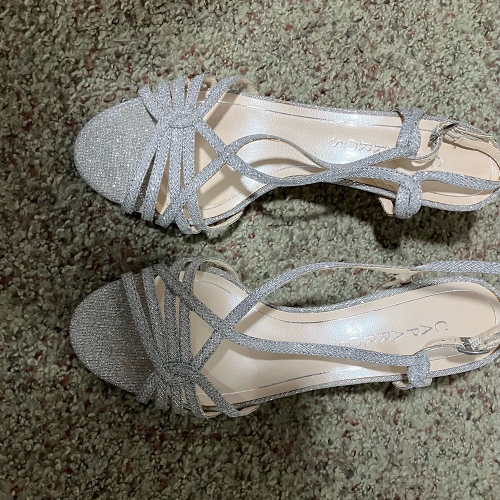 Elegant Silver Strappy Women's Sandals